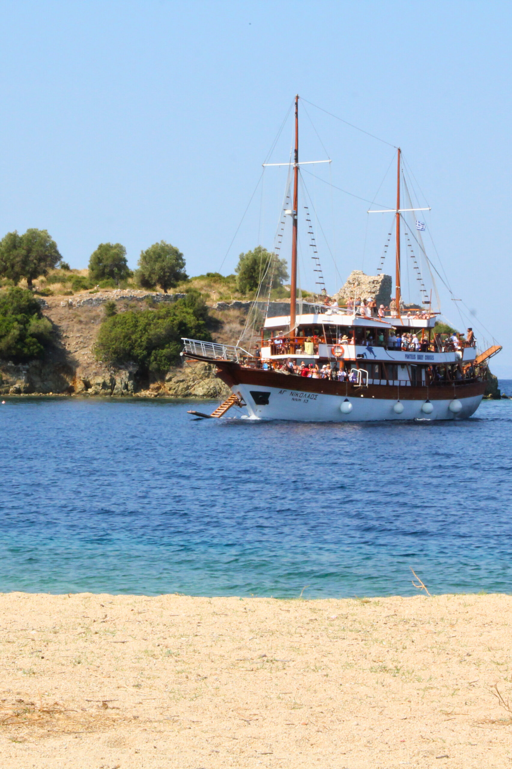 Cruise boat at Toroni